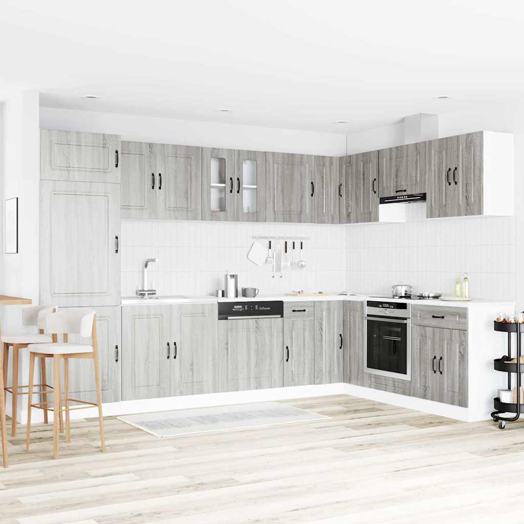 Küchenschrank mit Tür Kalmar Graues Sonoma 80 x 46 x 81.5 cm