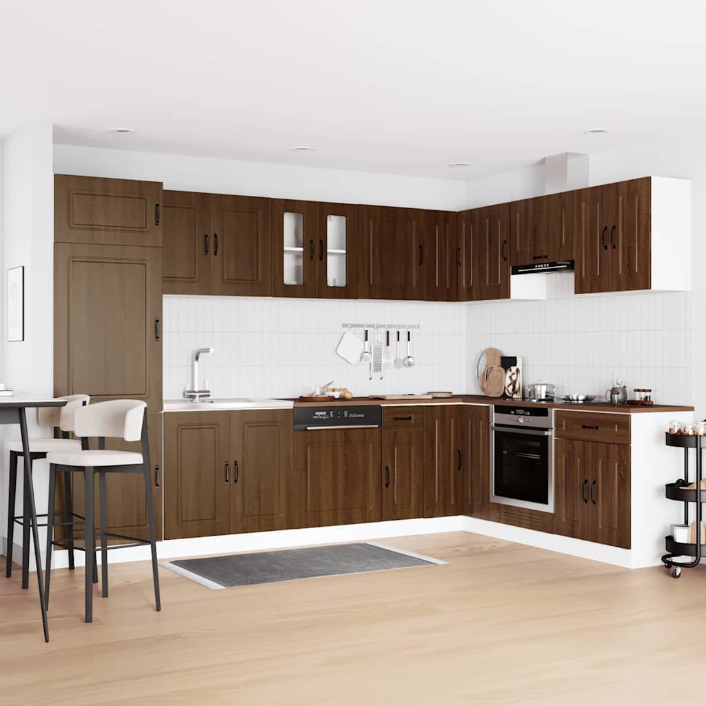 Küchenschrank Kalmar Braun Eichen-Optik 80 x 46 x 81.5 cm