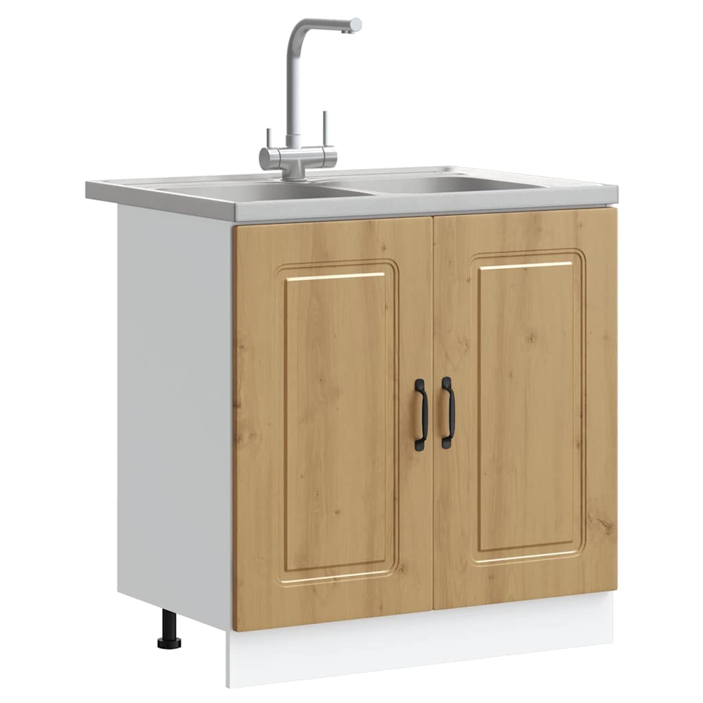 Küchenschrank mit Tür Kalmar Artisan-Eiche 80 x 46 x 81.5 cm