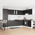 Waschbecken-Unterschrank Lucca 2 pcs Schwarz Holzwerkstoff