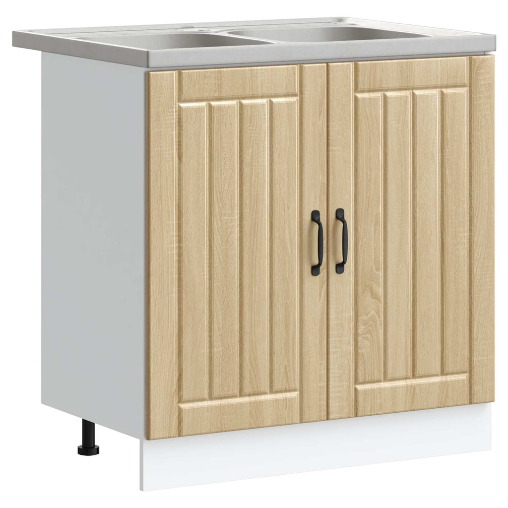 Waschbecken-Unterschrank Lucca 2 pcs Sonoma-Eiche Holzwerkstoff