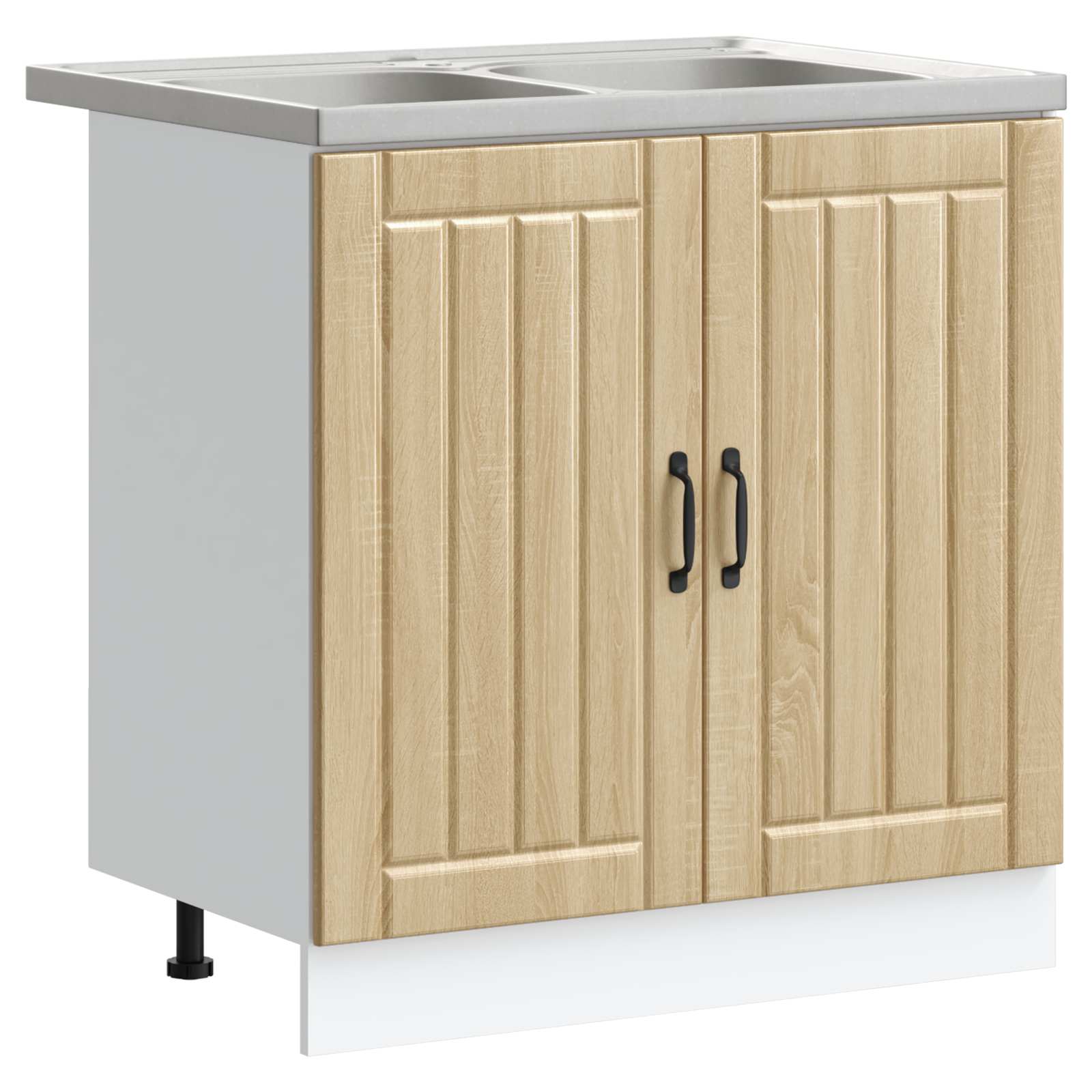 Waschbecken-Unterschrank Lucca 2 pcs Sonoma-Eiche Holzwerkstoff
