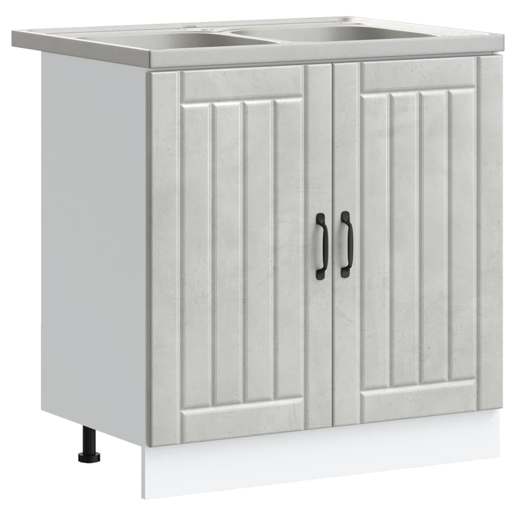 Waschbecken-Unterschrank Lucca 2 pcs Beton Grau Holzwerkstoff
