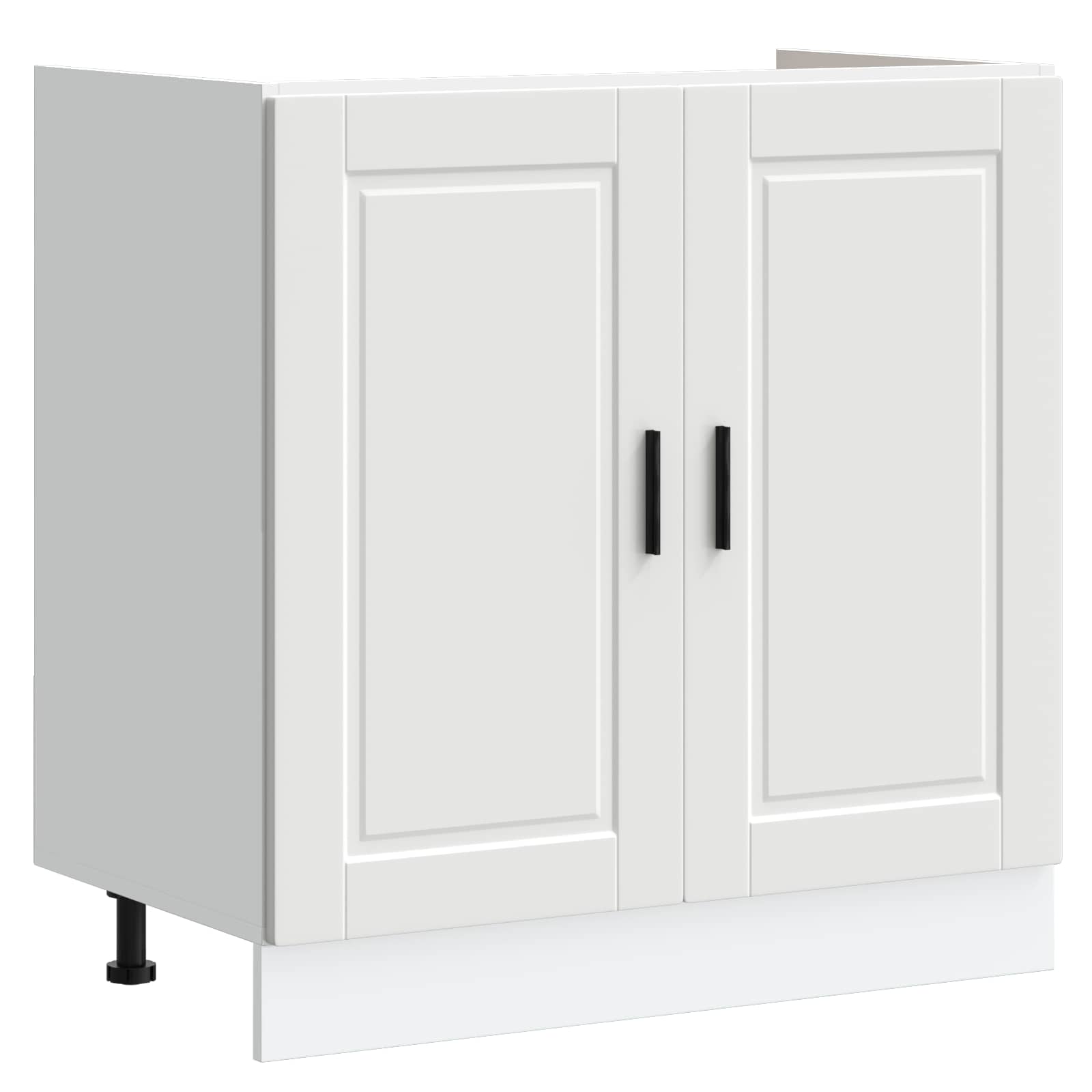 Waschbecken-Unterschrank mit Tür Porto 2 pcs Weiß Holzwerkstoff