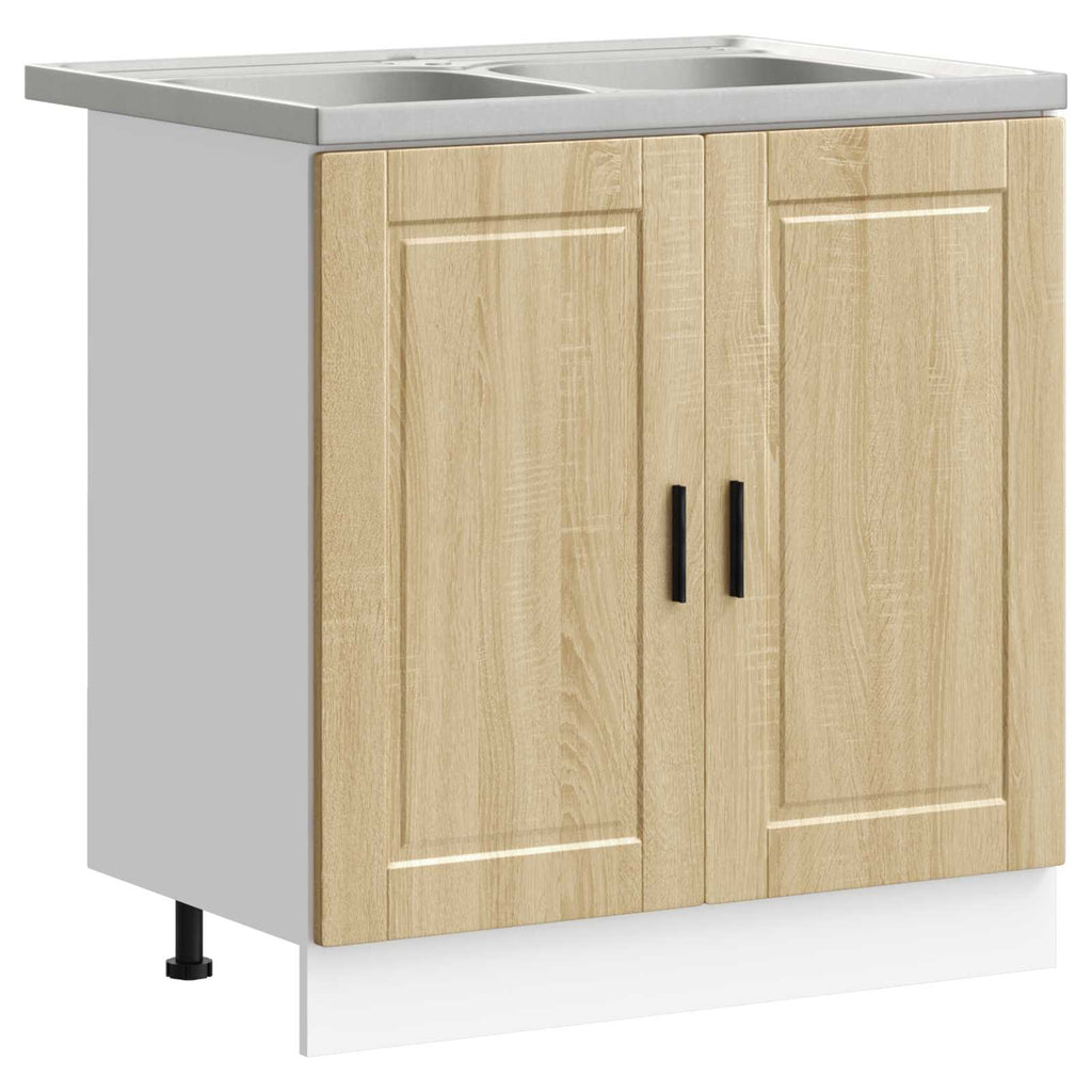 Waschbecken-Unterschrank Porto 2 pcs Braun Holzwerkstoff