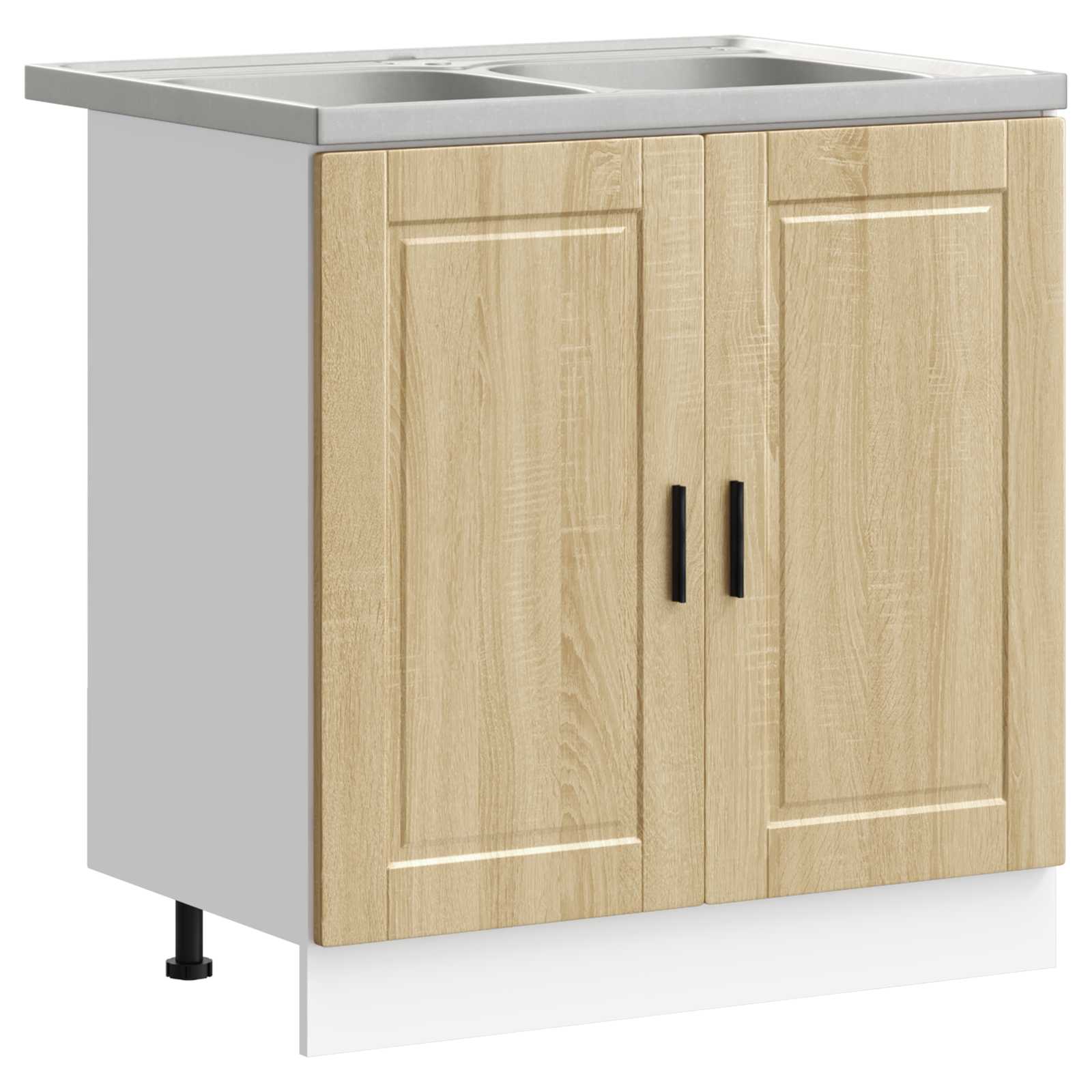 Waschbecken-Unterschrank Porto 2 pcs Braun Holzwerkstoff