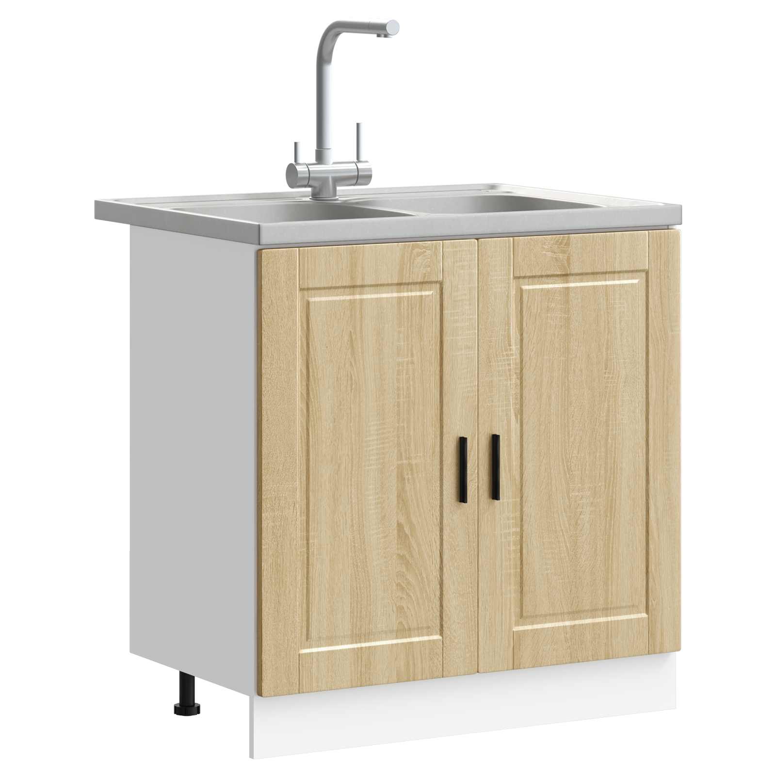 Waschbecken-Unterschrank Porto 2 pcs Braun Holzwerkstoff