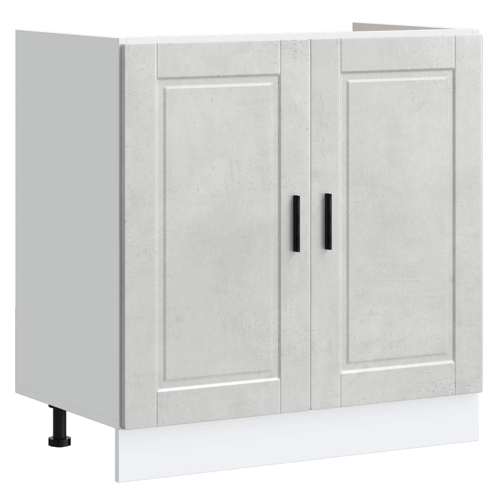 Waschbecken-Unterschrank mit Tür Porto 2 pcs Grau Holzwerkstoff