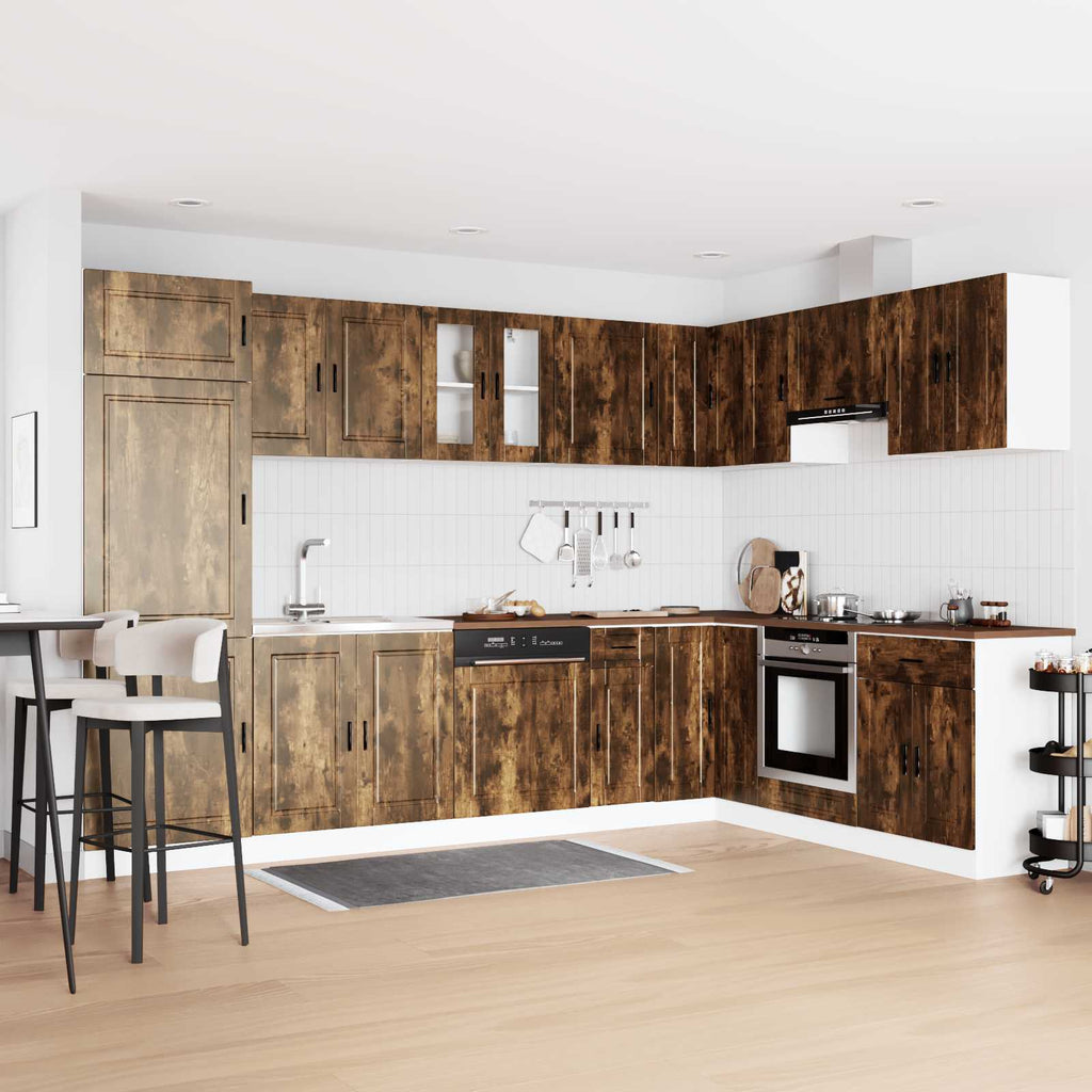 Waschbecken-Unterschrank Porto 2 pcs Braun Holzwerkstoff