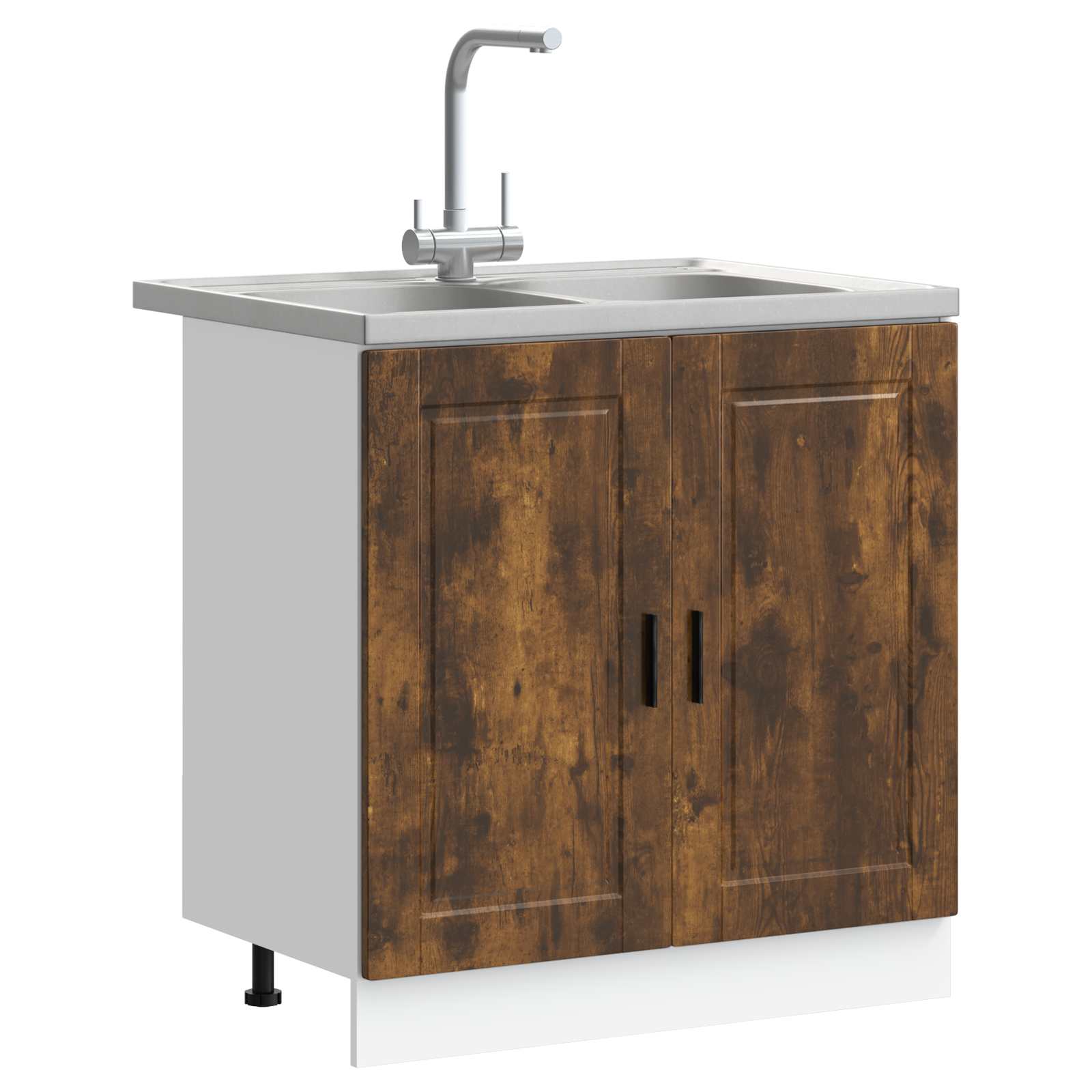 Waschbecken-Unterschrank Porto 2 pcs Braun Holzwerkstoff
