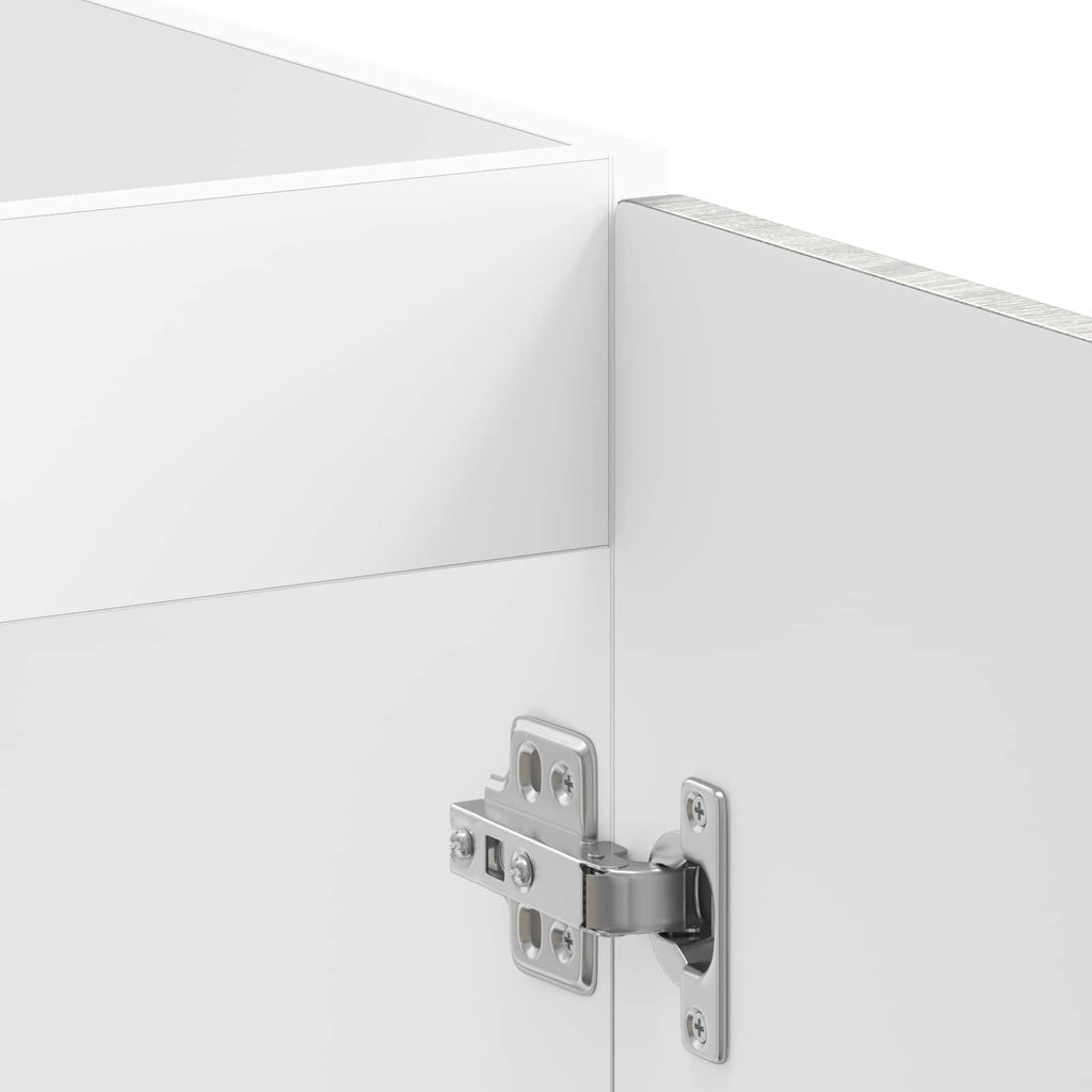 Waschbecken-Unterschrank mit Tür Porto 2 pcs Grau Holzwerkstoff