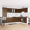 Waschbecken-Unterschrank Porto 2 pcs Braun Holzwerkstoff