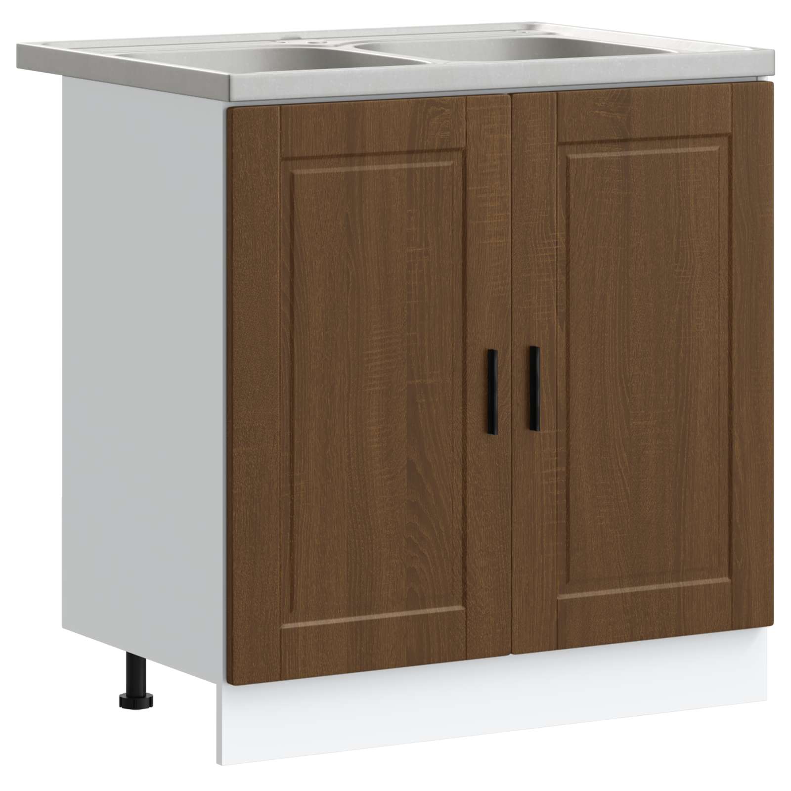 Waschbecken-Unterschrank Porto 2 pcs Braun Holzwerkstoff
