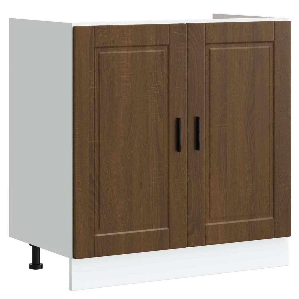 Waschbecken-Unterschrank Porto 2 pcs Braun Holzwerkstoff