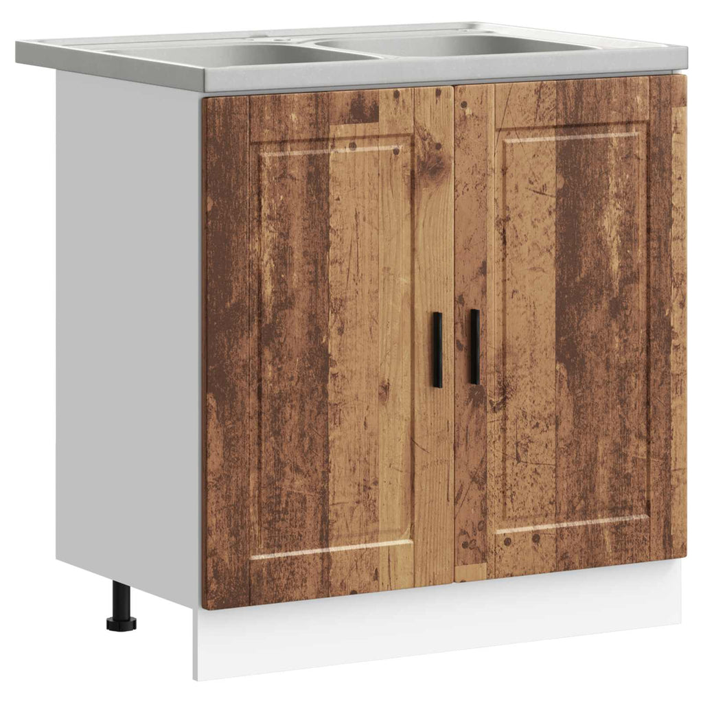 Waschbecken-Unterschrank Porto 2 pcs Braun Holzwerkstoff