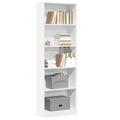Bücherregal Weiß 60 x 24 x 176 cm Holzwerkstoff