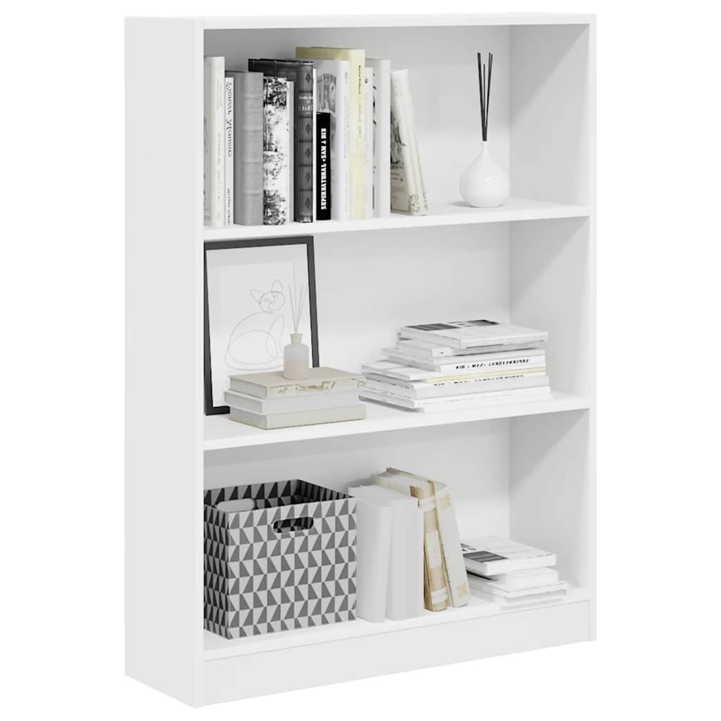 Bücherregal Weiß 80x24x109 cm Holzwerkstoff
