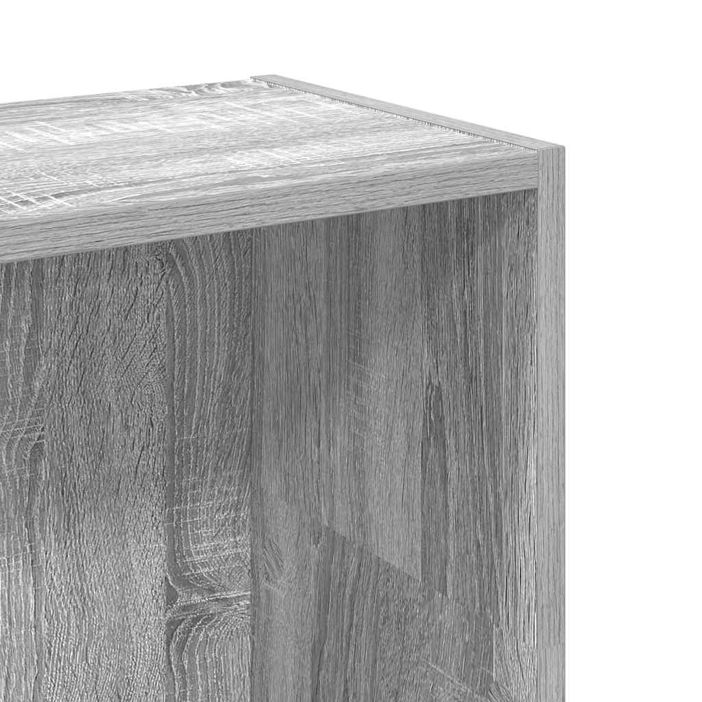 Bücherregal Grau Sonoma 80x24x109 cm Holzwerkstoff