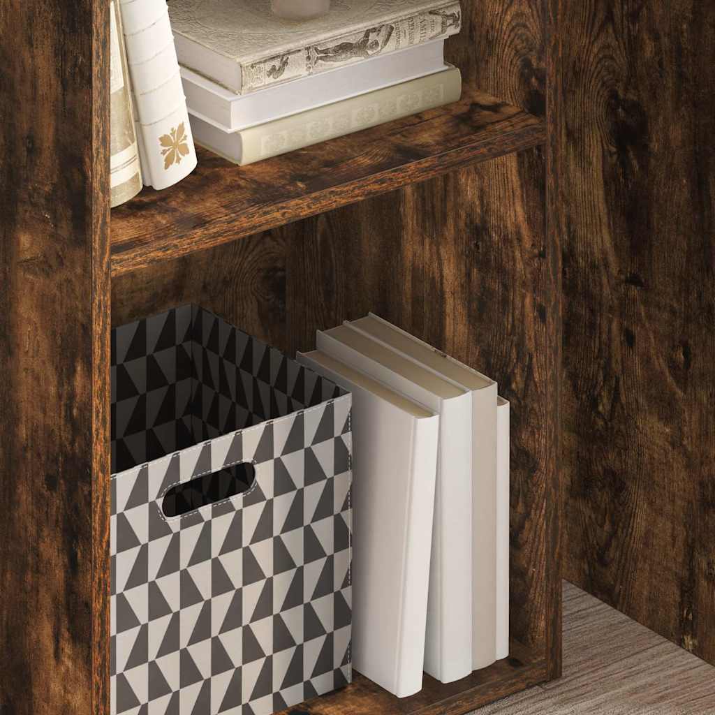 Bücherregal Räuchereiche 40x30x77 cm Holzwerkstoff