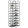 Schuhregale 2 Stk. 10 Ebenen Schwarz 33x33x174 cm Vliesstoff