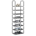 Schuhregal 8-stöckig Schwarz 44x28x145 cm Vliesstoff