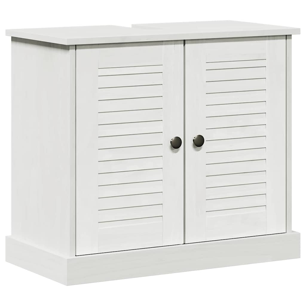 Waschbeckenunterschrank VIGO Weiß und Antikweiß 68 x 34 x 59 cm