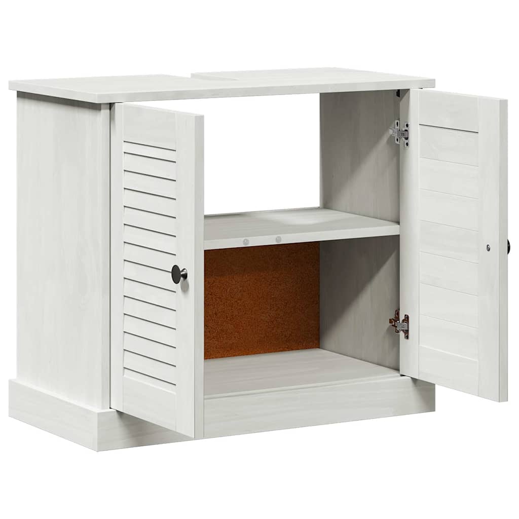 Waschbeckenunterschrank VIGO Weiß und Antikweiß 68 x 34 x 59 cm