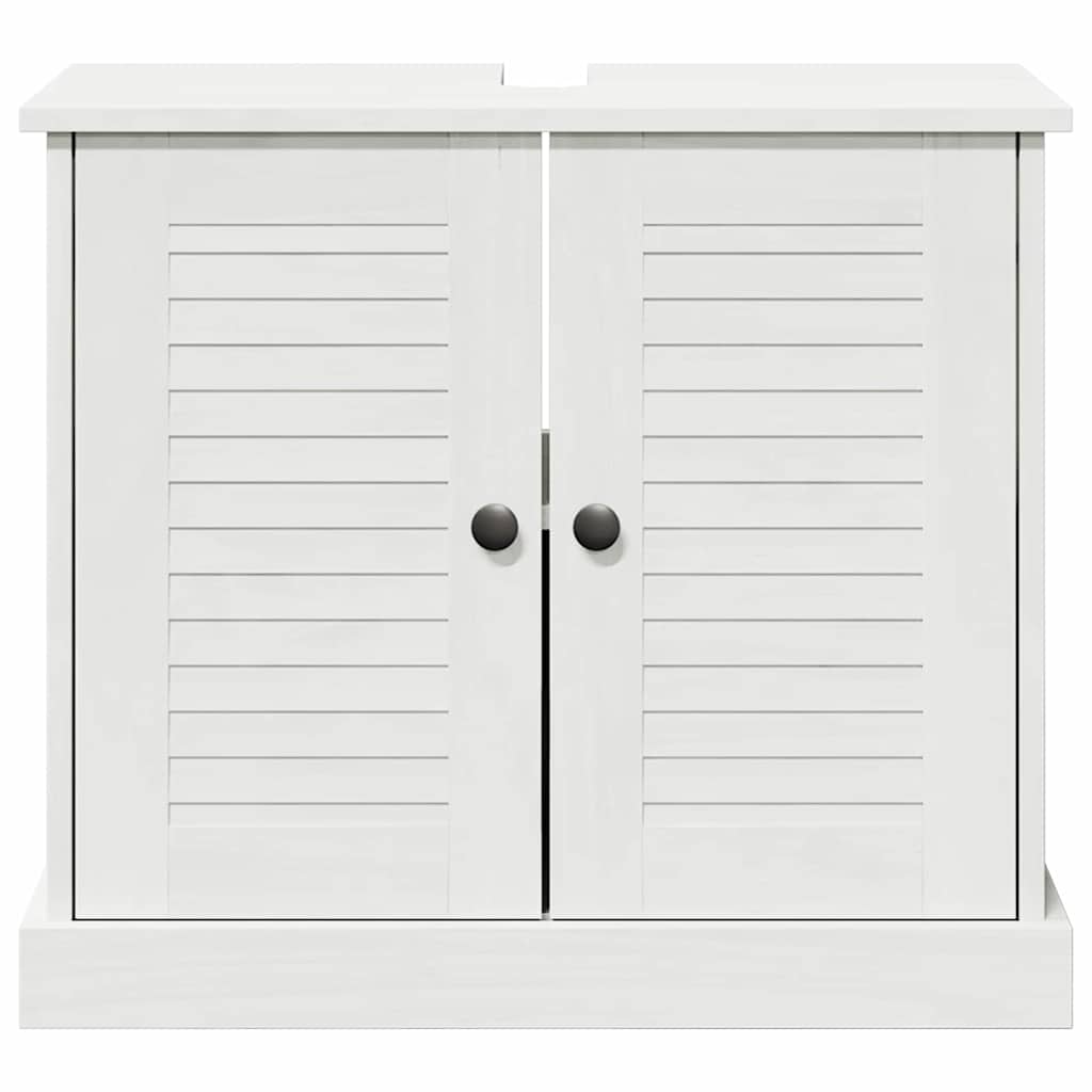 Waschbeckenunterschrank VIGO Weiß und Antikweiß 68 x 34 x 59 cm