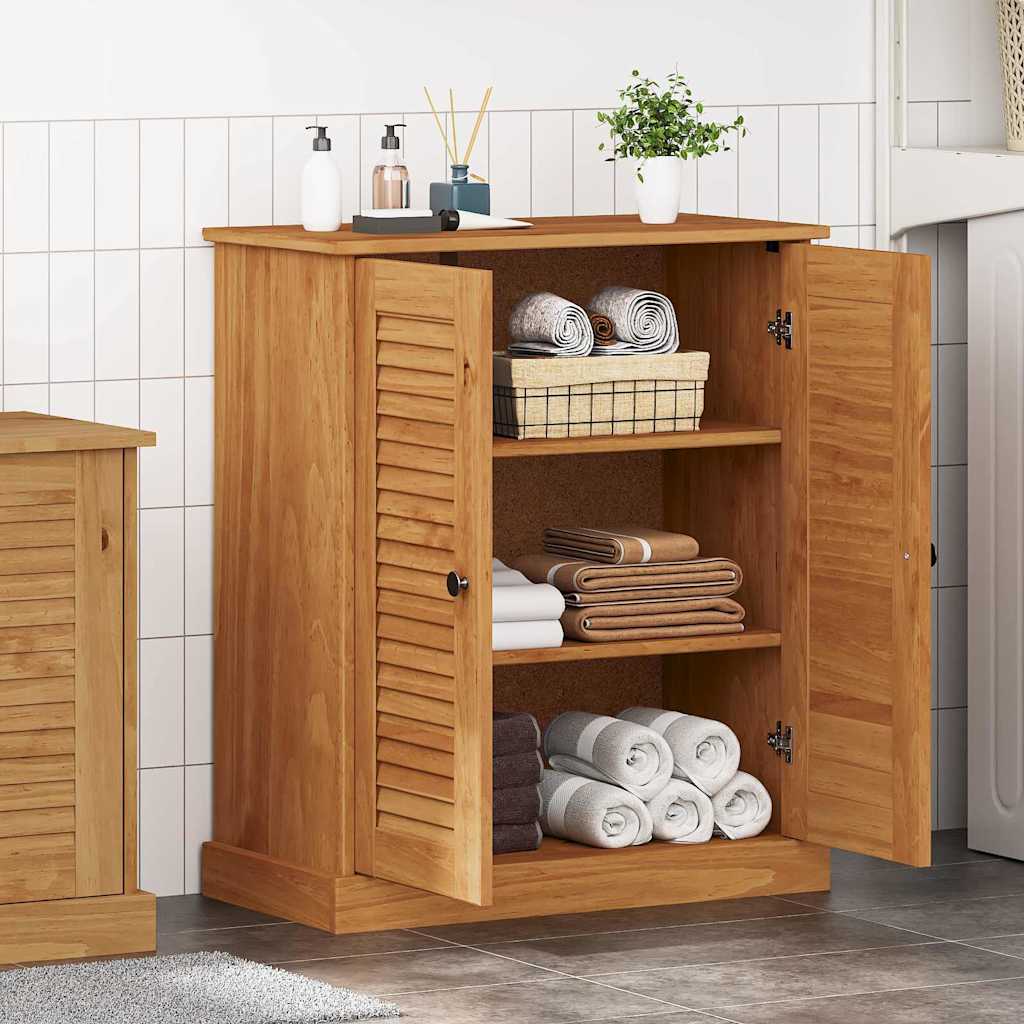 Badezimmerschrank VIGO Braun und Honigbraun 68 x 34 x 80 cm