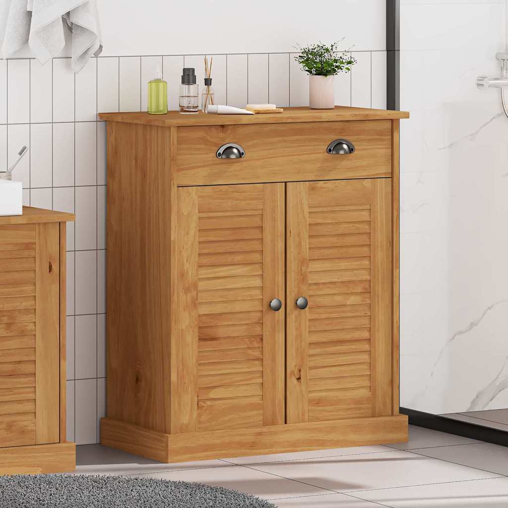 Badezimmerschrank VIGO Braun und Honigbraun 68 x 34 x 80 cm