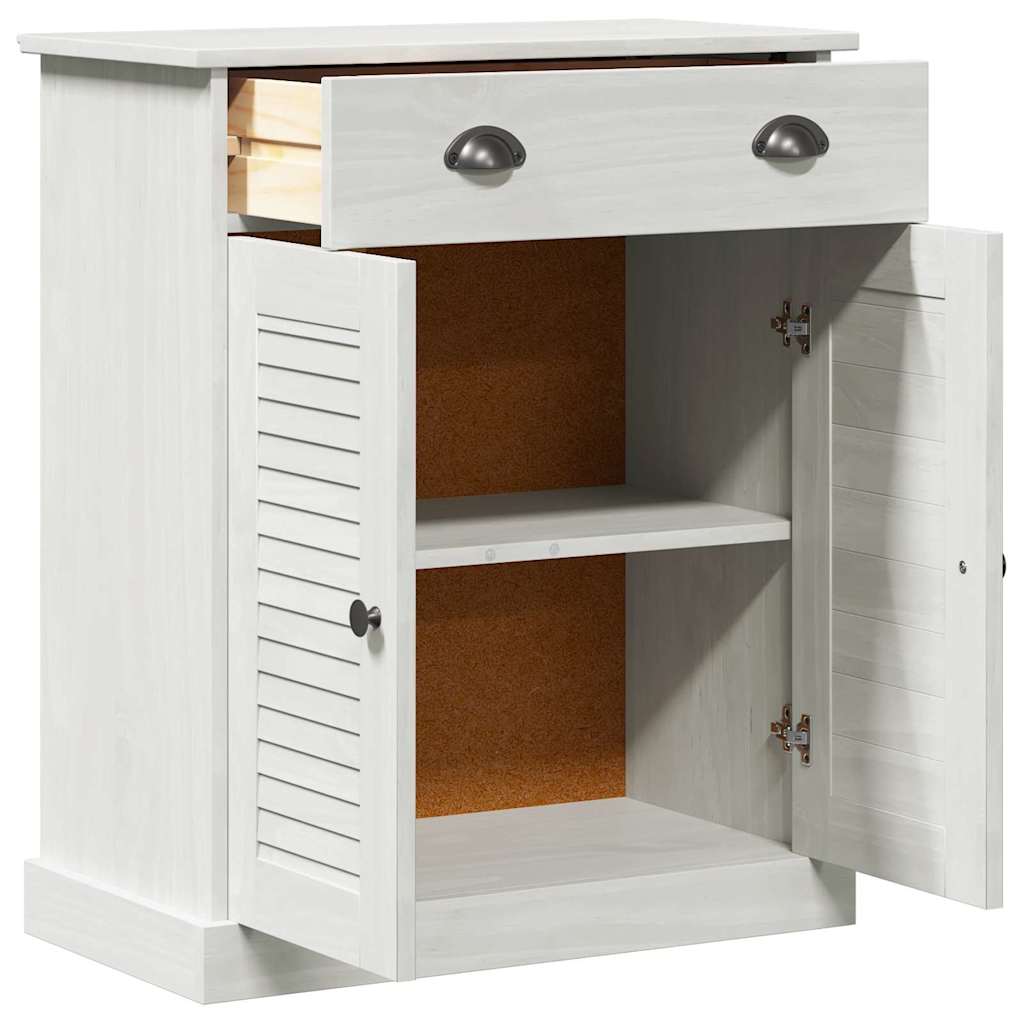 Badezimmerschrank VIGO Weiß und Antikweiß 68 x 34 x 80 cm
