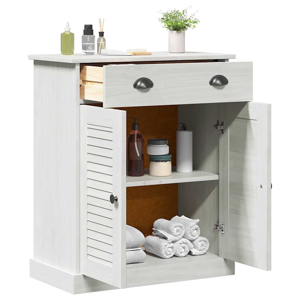 Badezimmerschrank VIGO Weiß und Antikweiß 68 x 34 x 80 cm