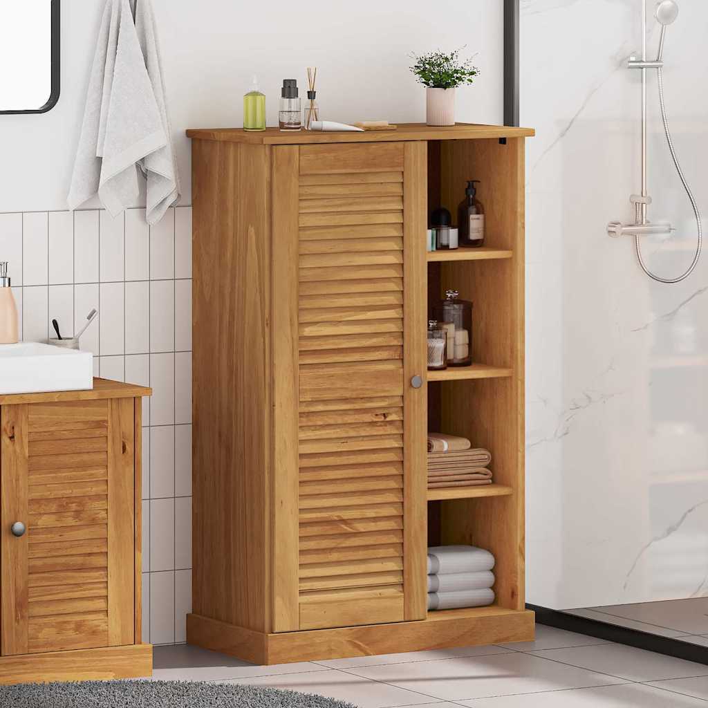 Badezimmerschrank VIGO Braun und Honigbraun 68 x 34 x 110 cm
