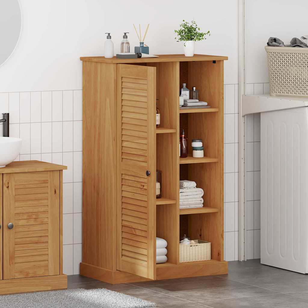 Badezimmerschrank VIGO Braun und Honigbraun 68 x 34 x 110 cm