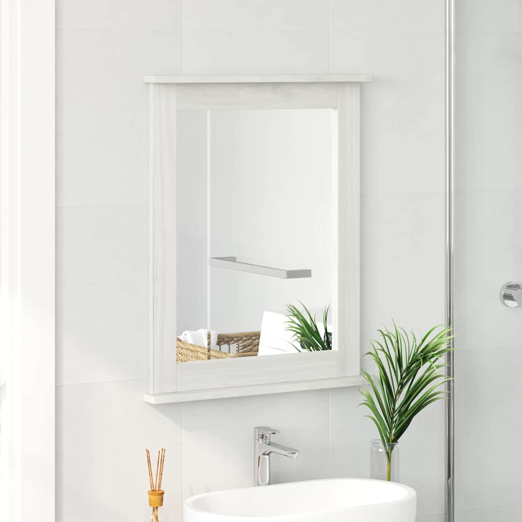 Spiegel VIGO Antik Weiß 55,5 x 5 x 70 cm Massivholz Kiefer