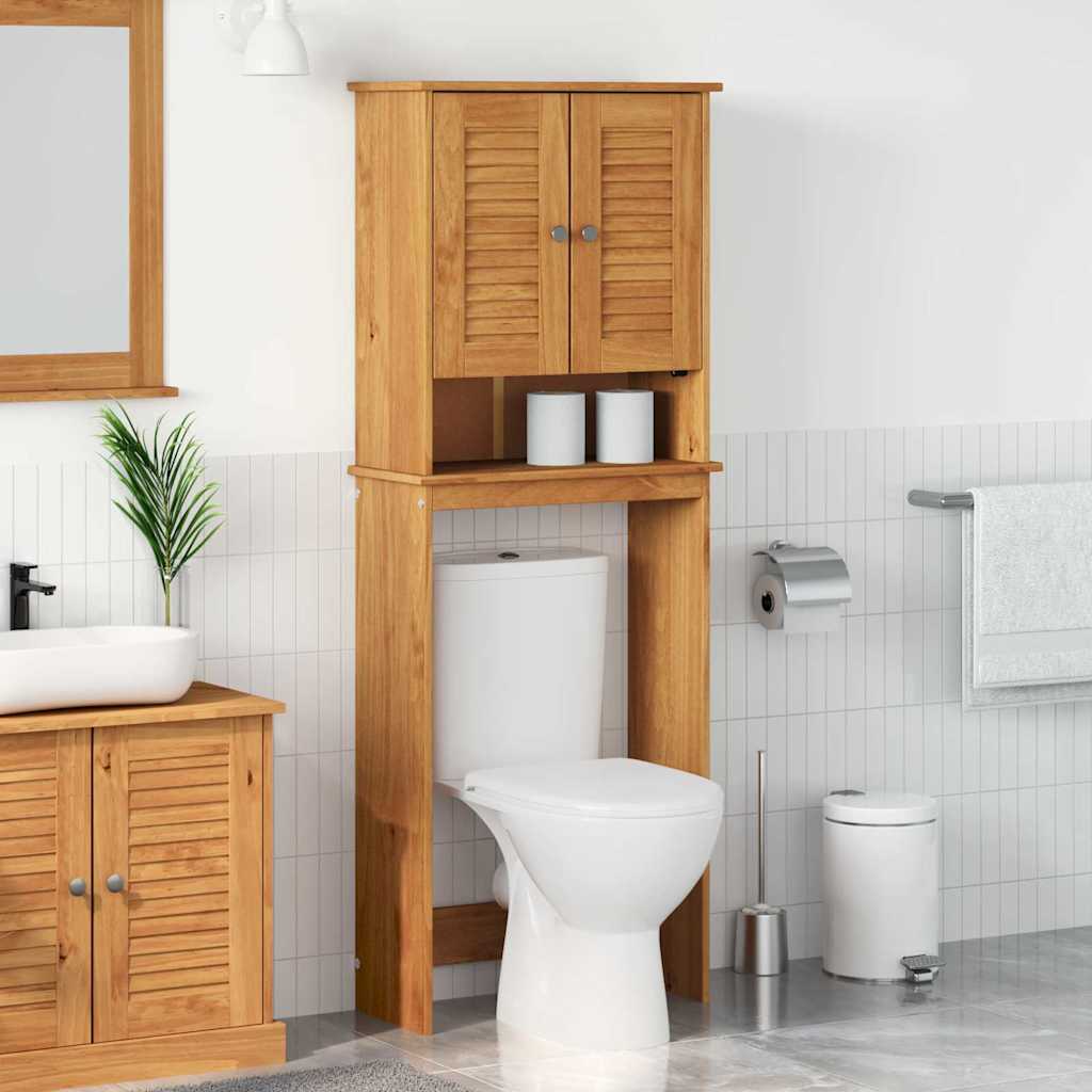 Toilettenschrank VIGO Braun und Honigbraun 60 x 27 x 161 cm