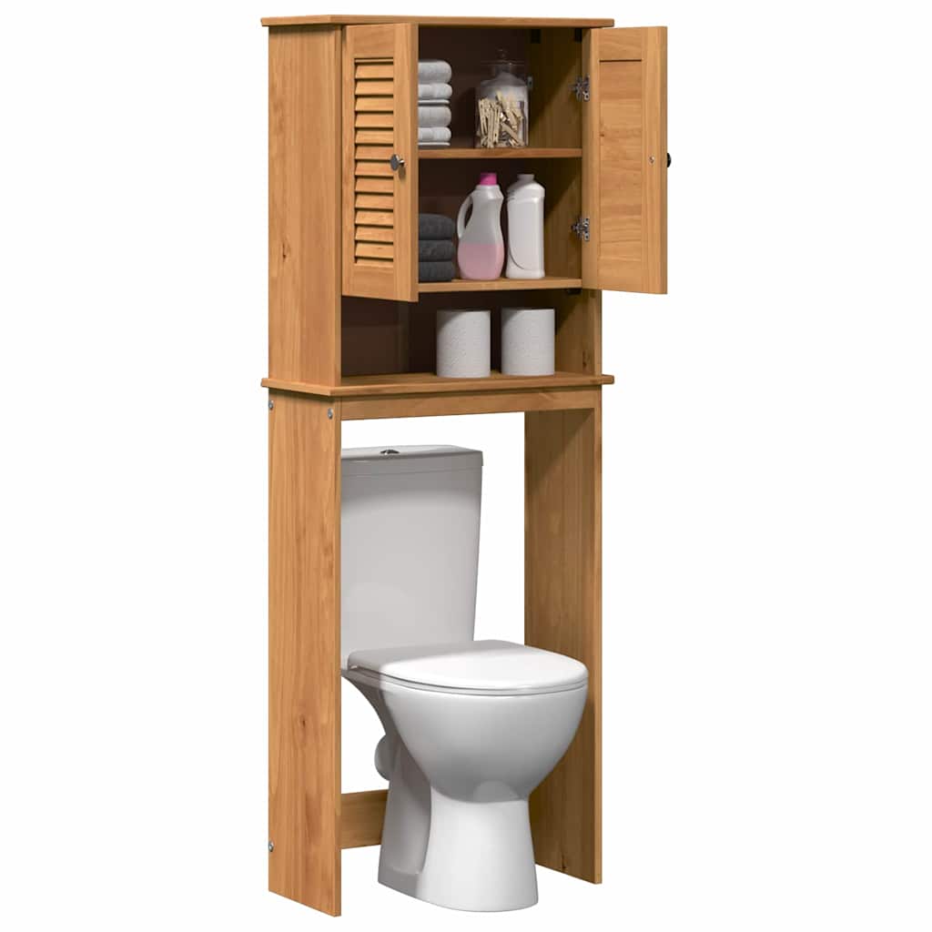 Toilettenschrank VIGO Braun und Honigbraun 60 x 27 x 161 cm