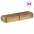 Tablett 4 pcs Braun 57 x 15 x 9 cm Massives upgecyceltes Holz