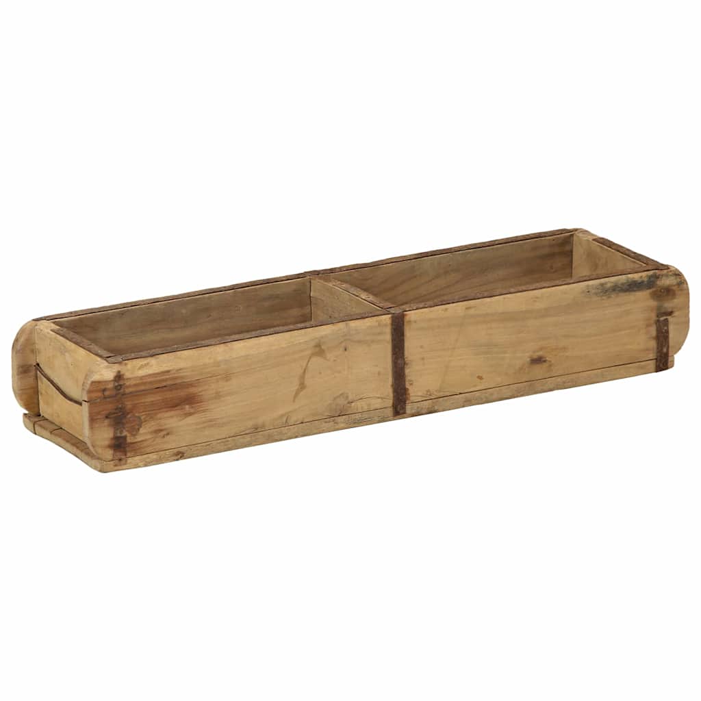 Tablett 4 pcs Braun 57 x 15 x 9 cm Massives upgecyceltes Holz