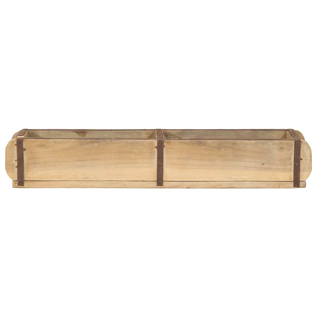 Tablett 4 pcs Braun 57 x 15 x 9 cm Massives upgecyceltes Holz