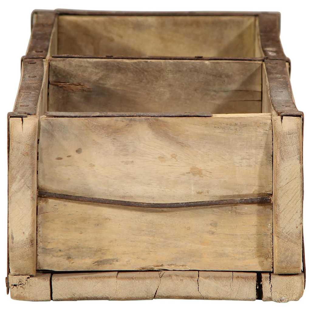 Tablett 4 pcs Braun 57 x 15 x 9 cm Massives upgecyceltes Holz