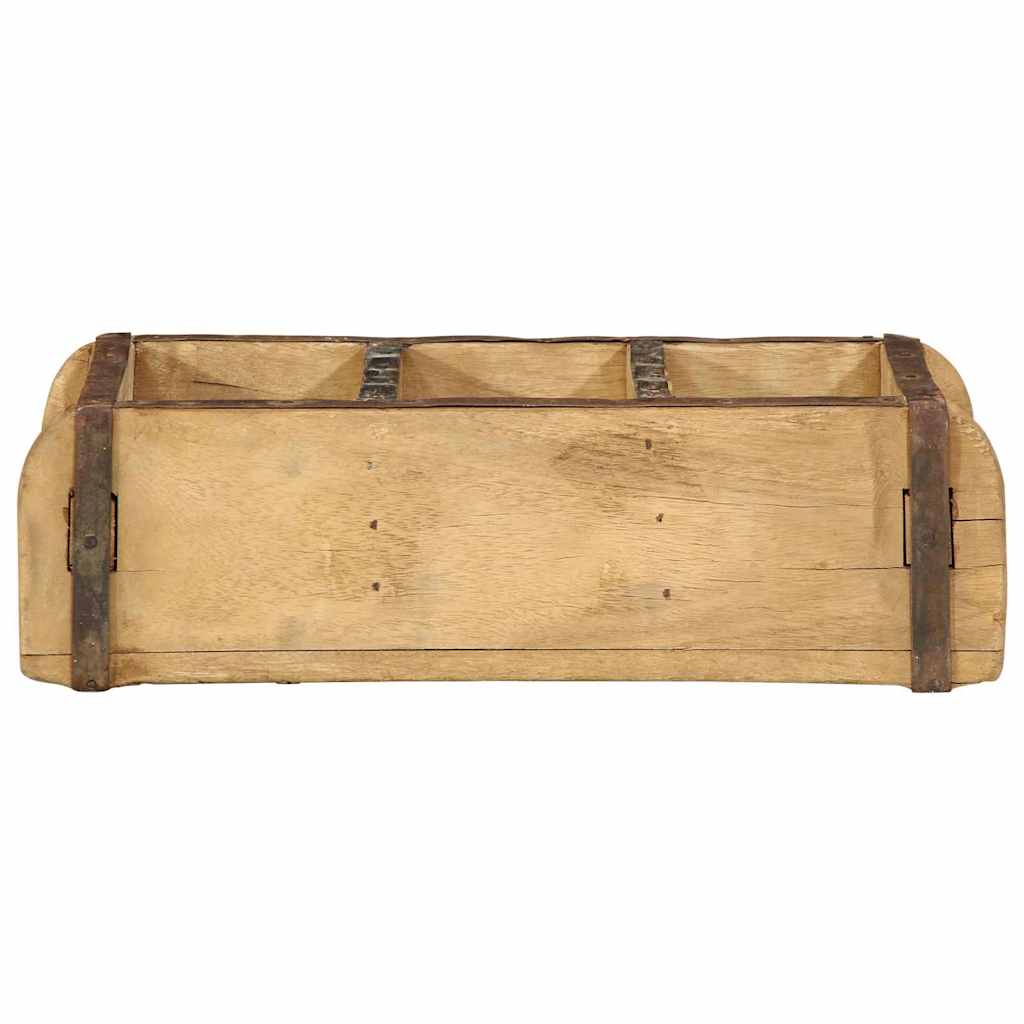 Tablett 4 pcs Braun 30 x 14 x 9 cm Massives upgecyceltes Holz