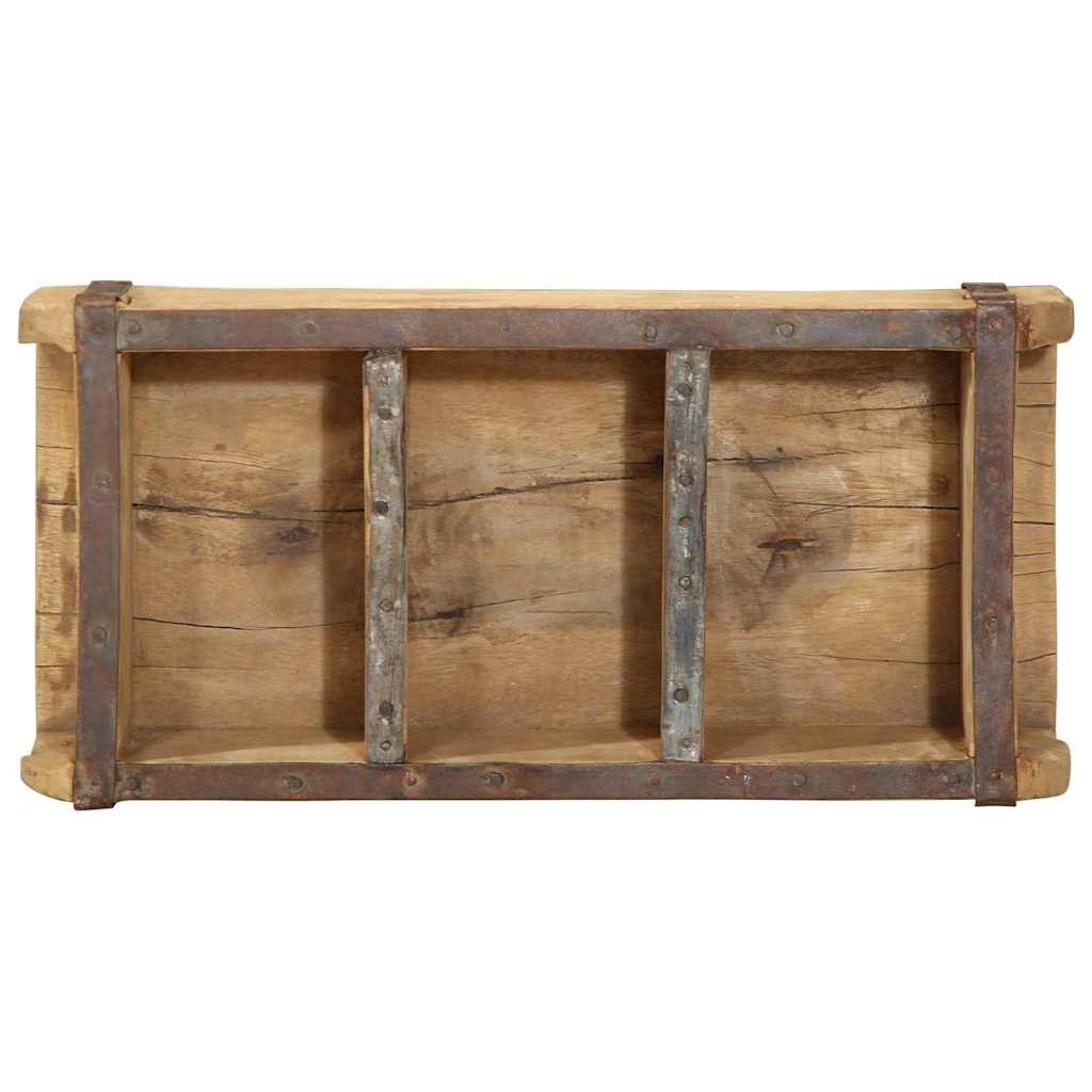 Tablett 4 pcs Braun 30 x 14 x 9 cm Massives upgecyceltes Holz