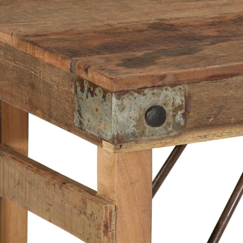Beistelltisch Braun 110 x 35 x 76 cm Massives upgecyceltes Holz