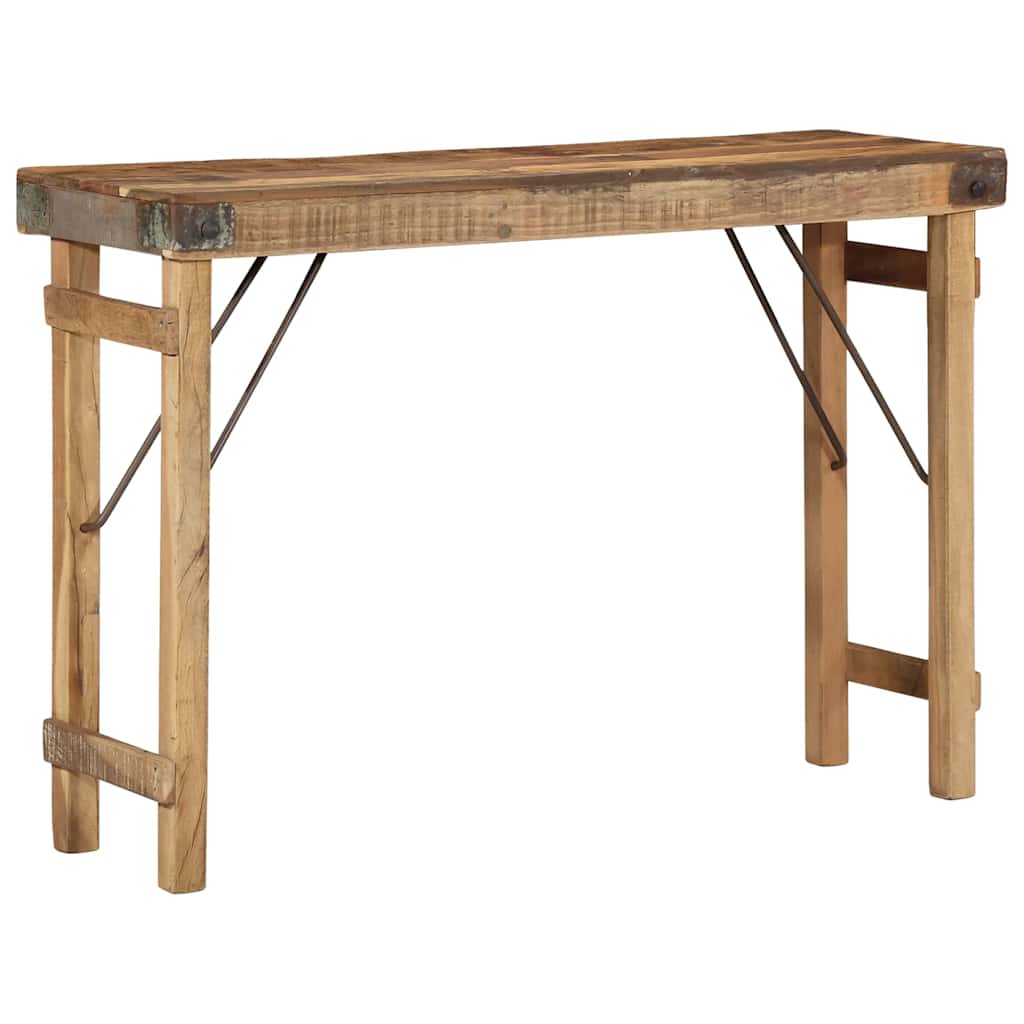 Beistelltisch Braun 110 x 35 x 76 cm Massives upgecyceltes Holz