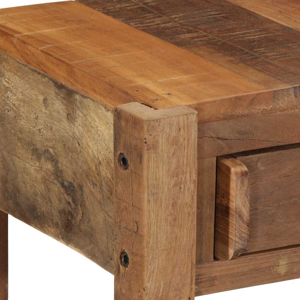 Konsolentisch Braun 107 x 33 x 76 cm Massives upgecyceltes Holz