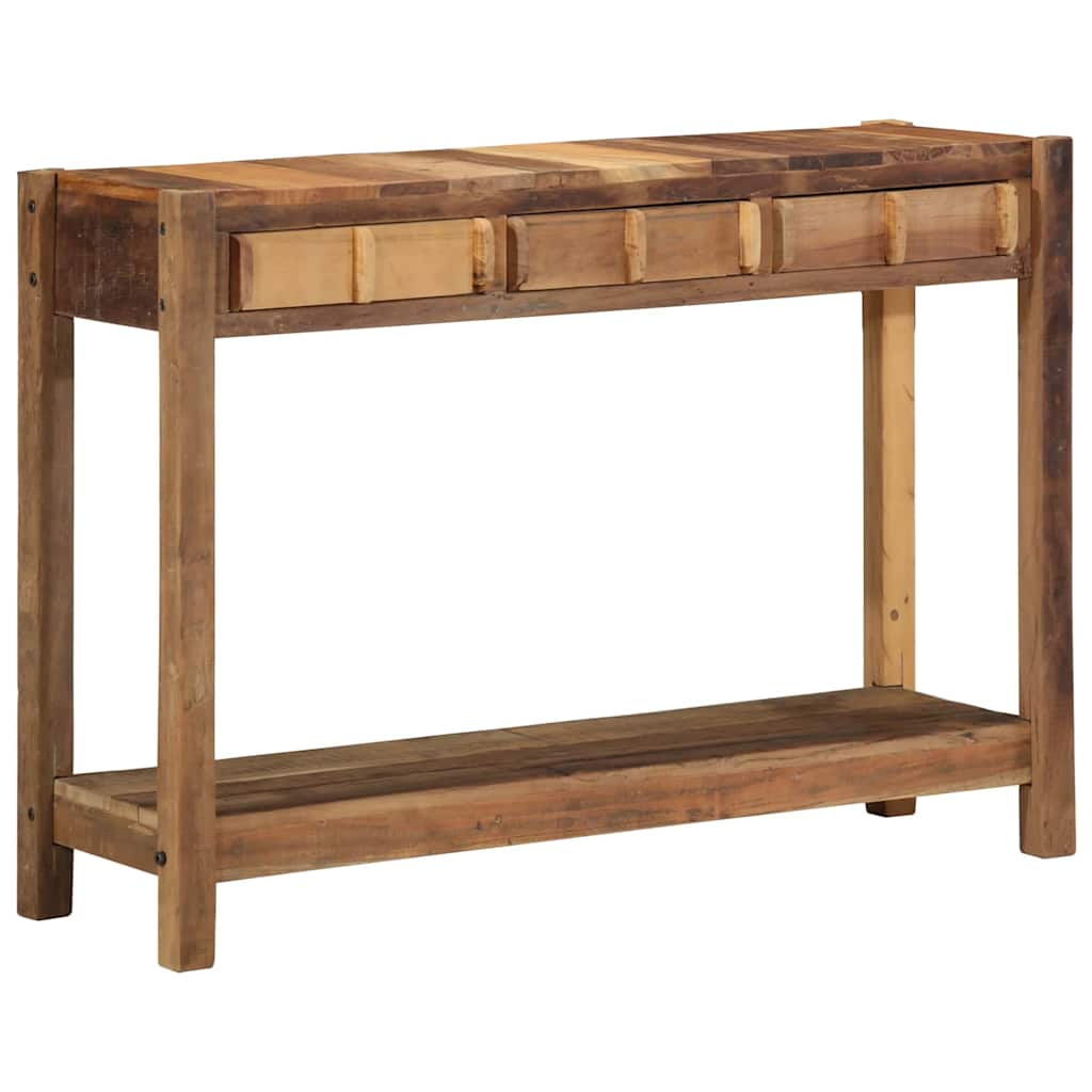 Konsolentisch Braun 107 x 33 x 76 cm Massives upgecyceltes Holz