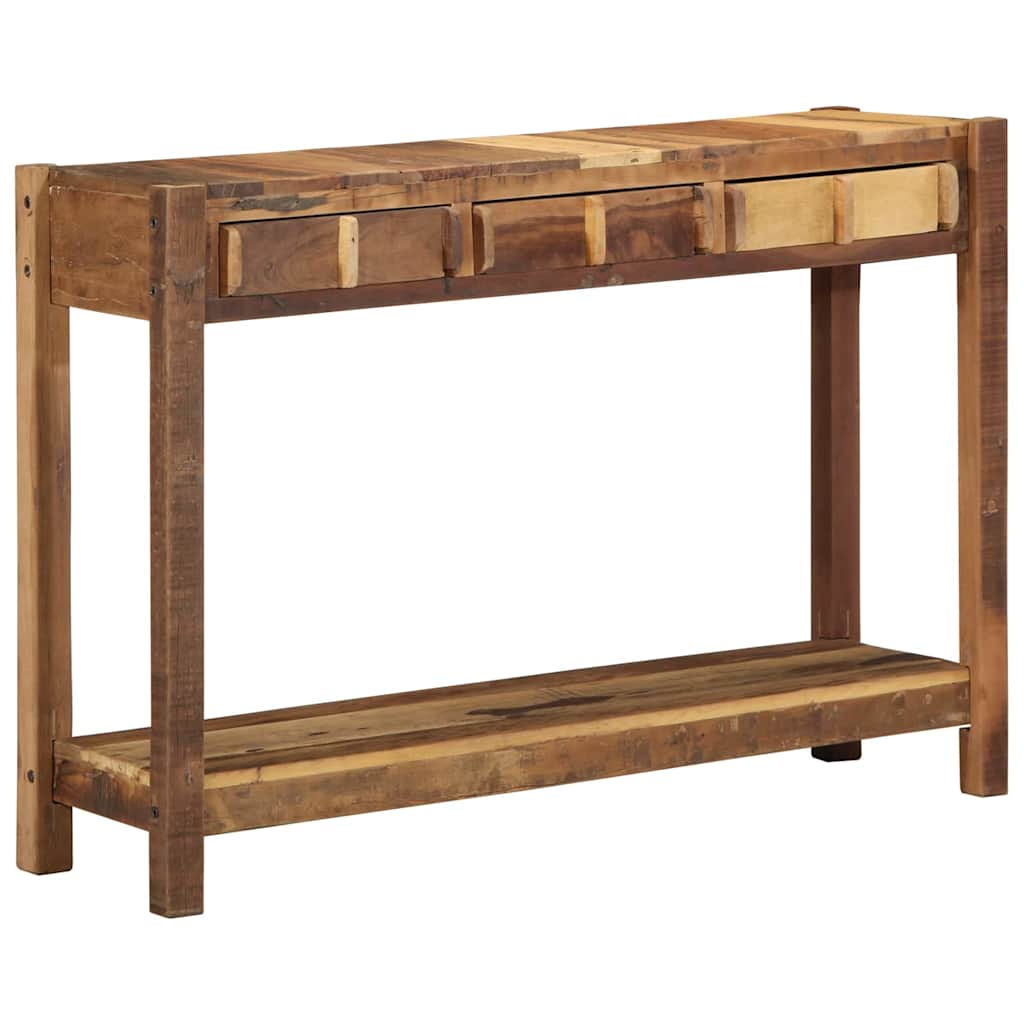 Konsolentisch Braun 107 x 33 x 76 cm Massives upgecyceltes Holz