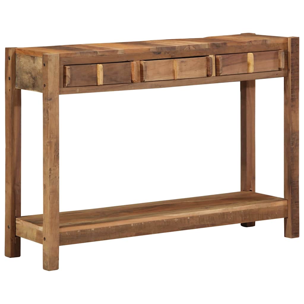 Konsolentisch Braun 107 x 33 x 76 cm Massives upgecyceltes Holz
