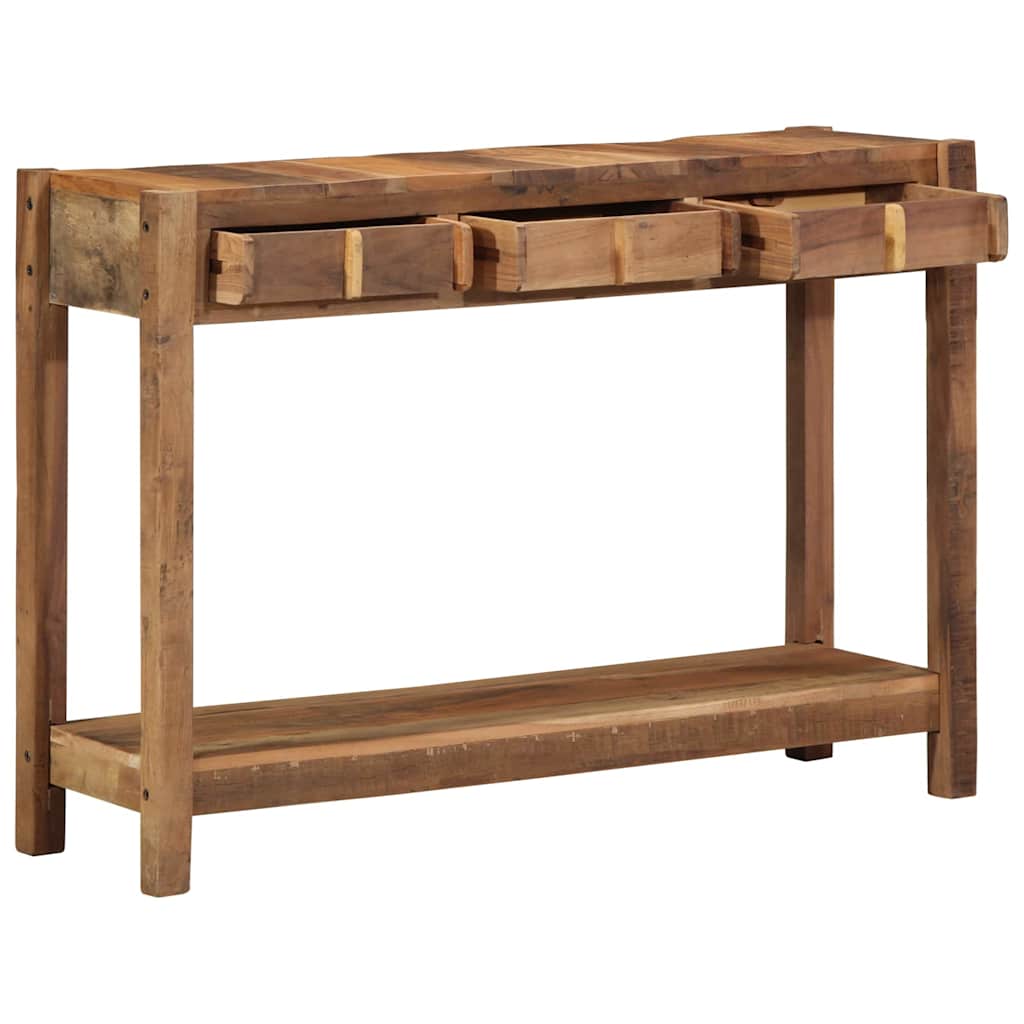 Konsolentisch Braun 107 x 33 x 76 cm Massives upgecyceltes Holz